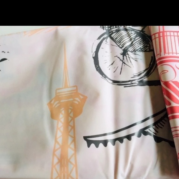 Paris Landmarks Peva Shower Curtain Eiffel Tower - Picture 3 of 7